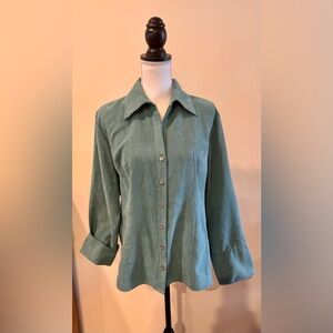 Cato Teal Button-Down Women's Shirt